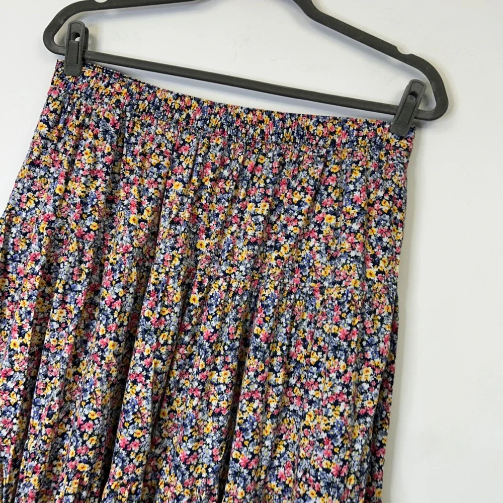 Old Navy Ditsy Floral Tiered Midi Maxi Skirt Women's 2X Pull On Boho Garden